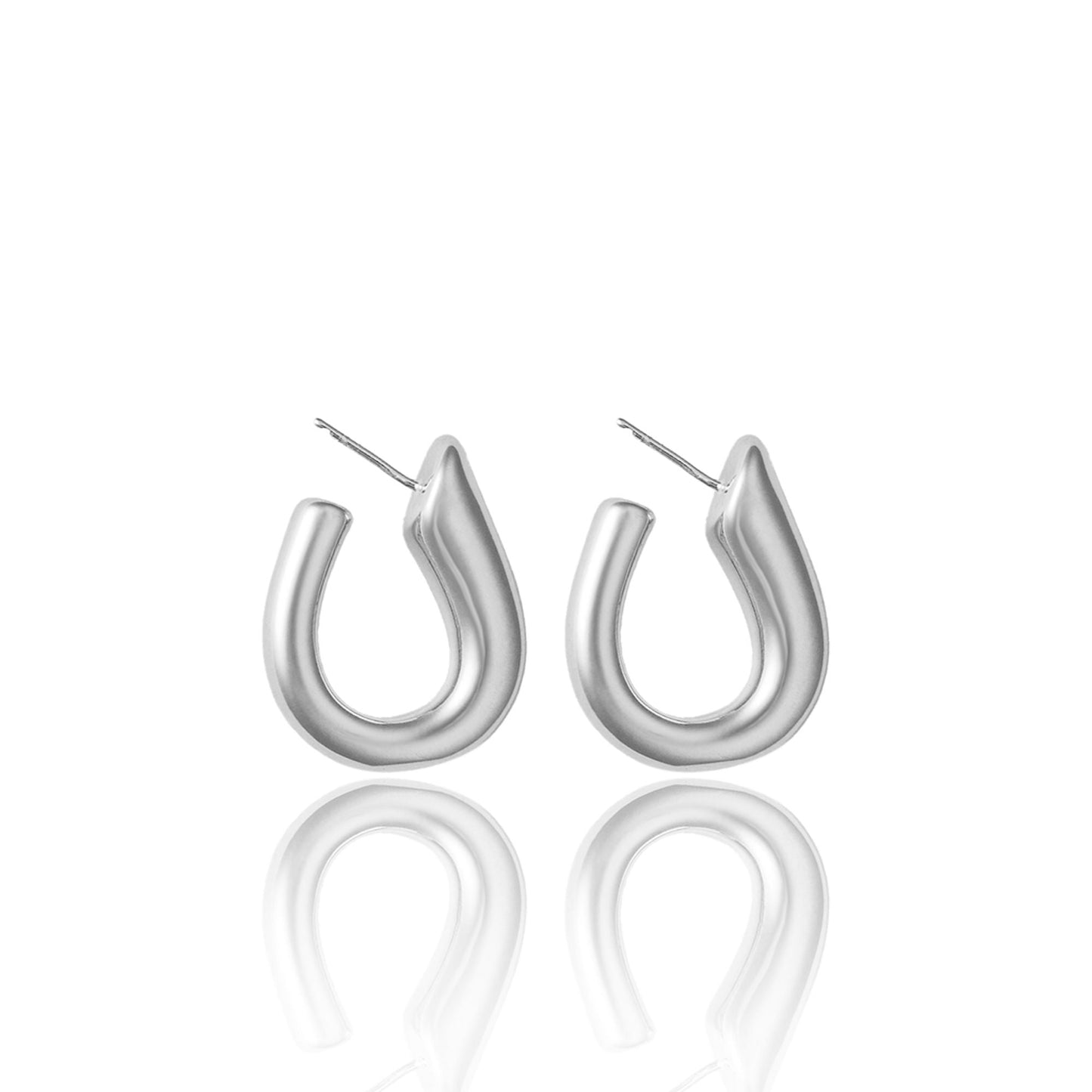 High End Exclusive Horse Shoe Open Hoop Earrings (K374A)