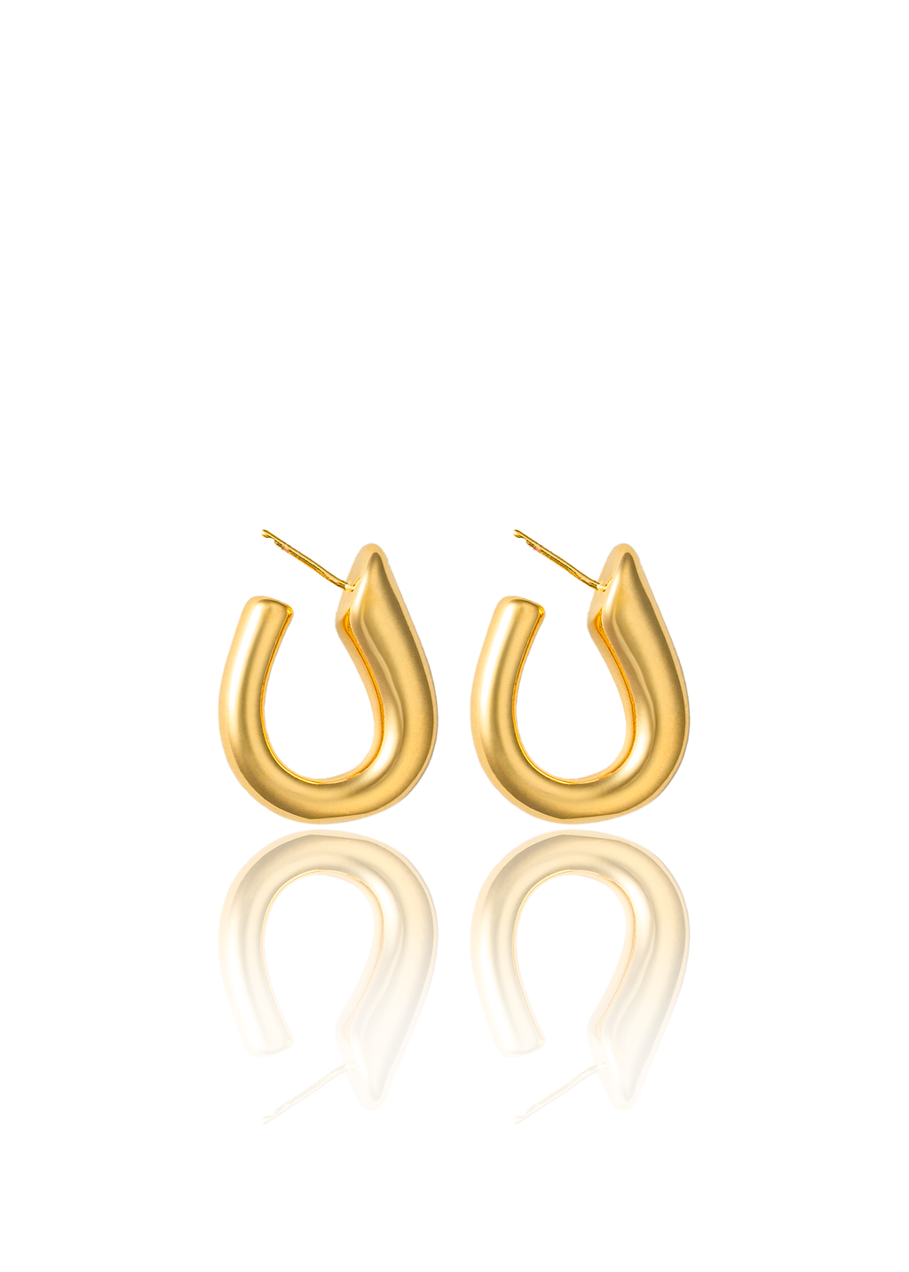 High End Exclusive Horse Shoe Open Hoop Earrings (K374A)